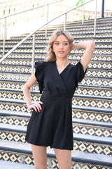 Chic Silhouette Romper 19681 Black