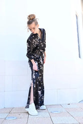 Floral Elegance Jumpsuit 5832 Black