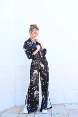 Floral Elegance Jumpsuit 5832 Black