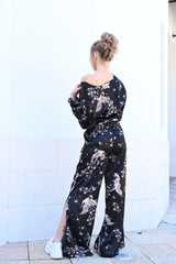 Floral Elegance Jumpsuit 5832 Black