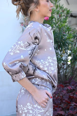 Floral Elegance Jumpsuit 5832 Beige