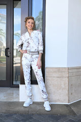 Sleek Blossom Tracksuit 5709 White