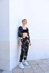 Sleek Blossom Tracksuit 5709 Black